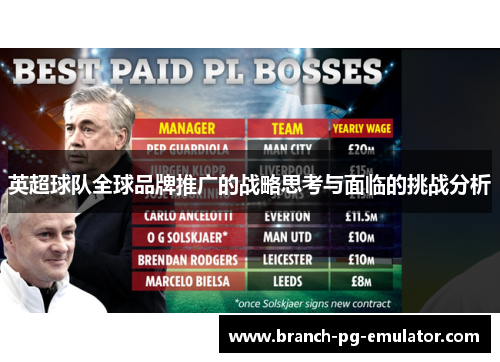 英超球队全球品牌推广的战略思考与面临的挑战分析
